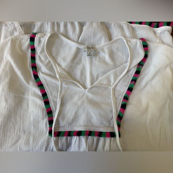 J. Crew White Textured Boho Top - Picture 5 of 5